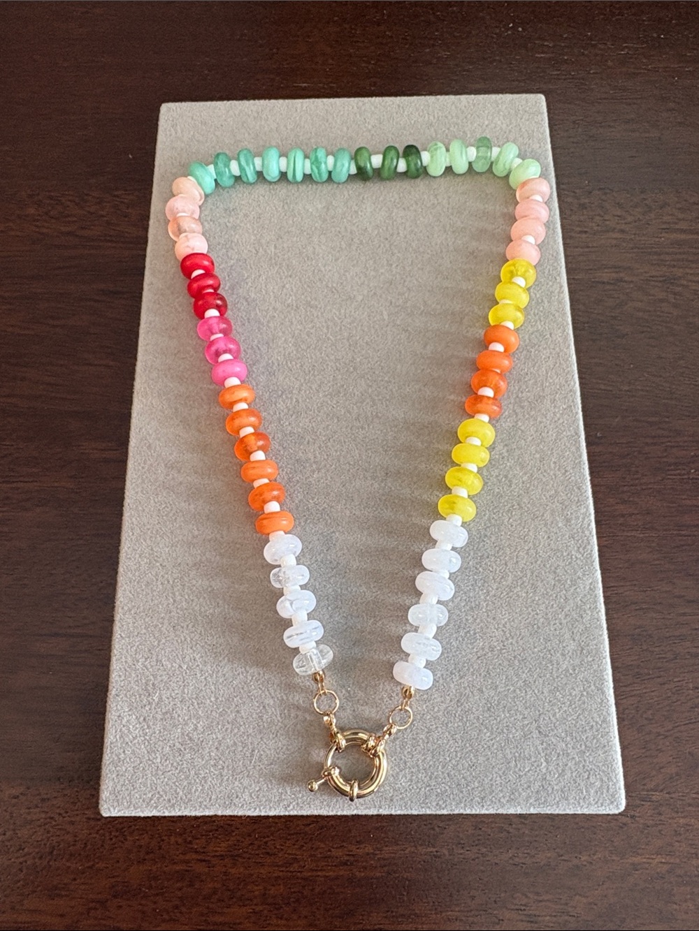 Colorful Multicolor Beaded Necklace - Women Jewelry - Picture 13 of 16